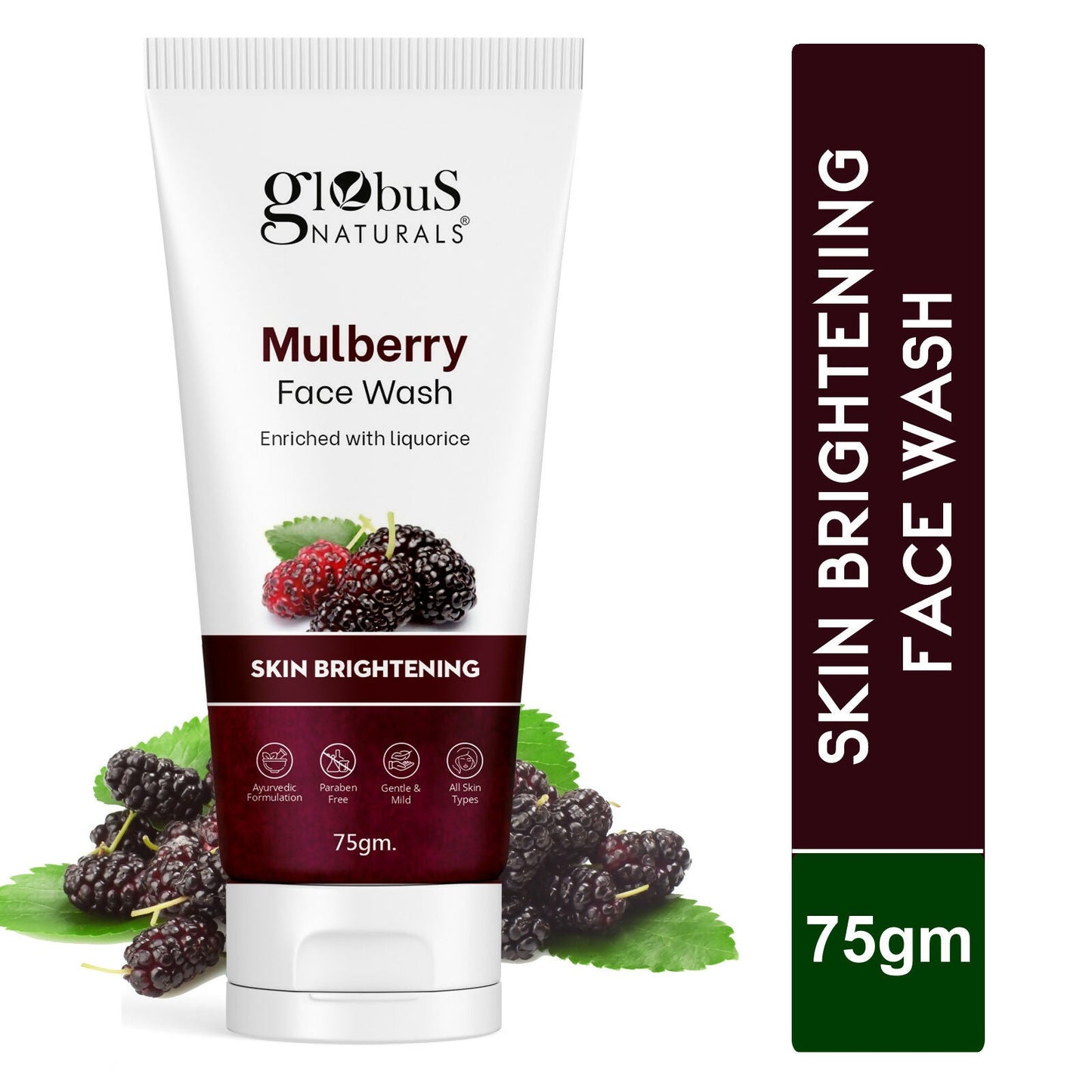 Globus Naturals Mulberry Fairness Face Wash, Suitable For All Skin Types | Swadesiicart