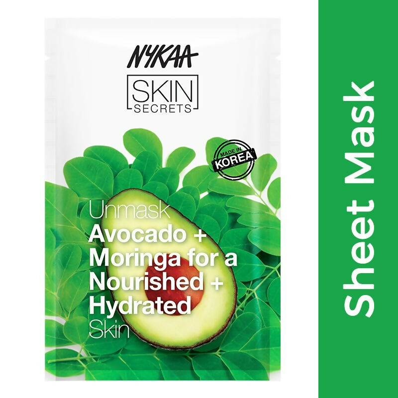 Nykaa Skin Secrets Exotic Indulgence Avocado + Moringa Sheet Mask For Nourished & Hydrated Skin - Swadesiicart