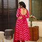 Aayaa Designer Printed Tebby Silk Suit - Multi Color