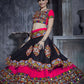 AI Fashion Black-Pink Art Silk Designer Navratri Lehenga Choli Collection