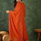 The52 Orange Women's Gorgeous Embroidered Chinon Fabric Flared Kurta Pant and Dupatta Set - Swadesiicart