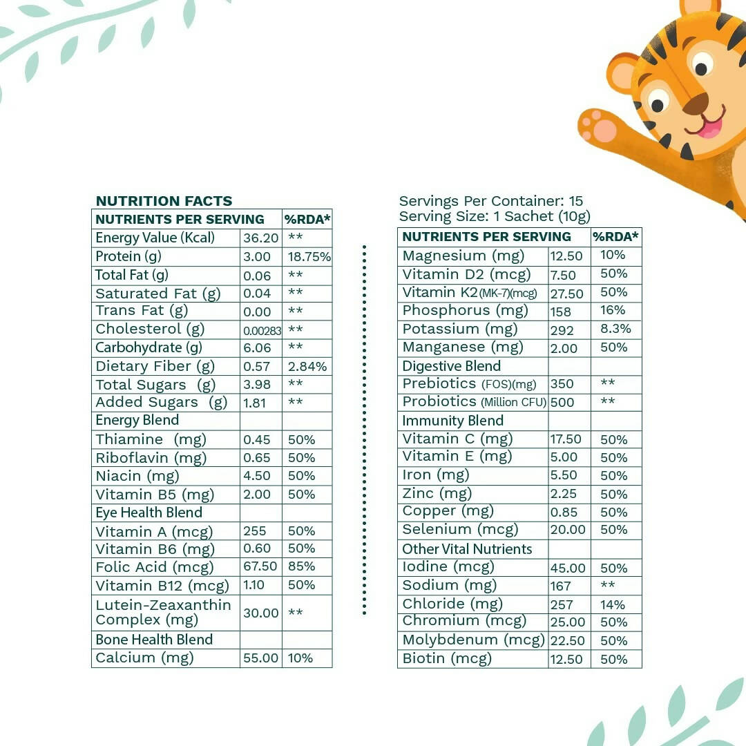 OZiva Kids Superfood Growth Protein Drink Mix | Swadesiicart