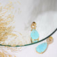 Blue Druzy Quartz Earrings- Ruby Raang | Swadesiicart