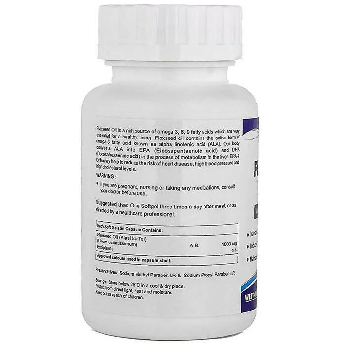 HealthVit Flaxseed Oil Softgel Capsules - Swadesiicart
