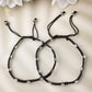 NVR Women's Evil Eye Adjustable Black Anklets | Swadesiicart