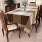 Airwill Cotton Checkered Pattern 8 Seater Rectangle Table Cover - Brown