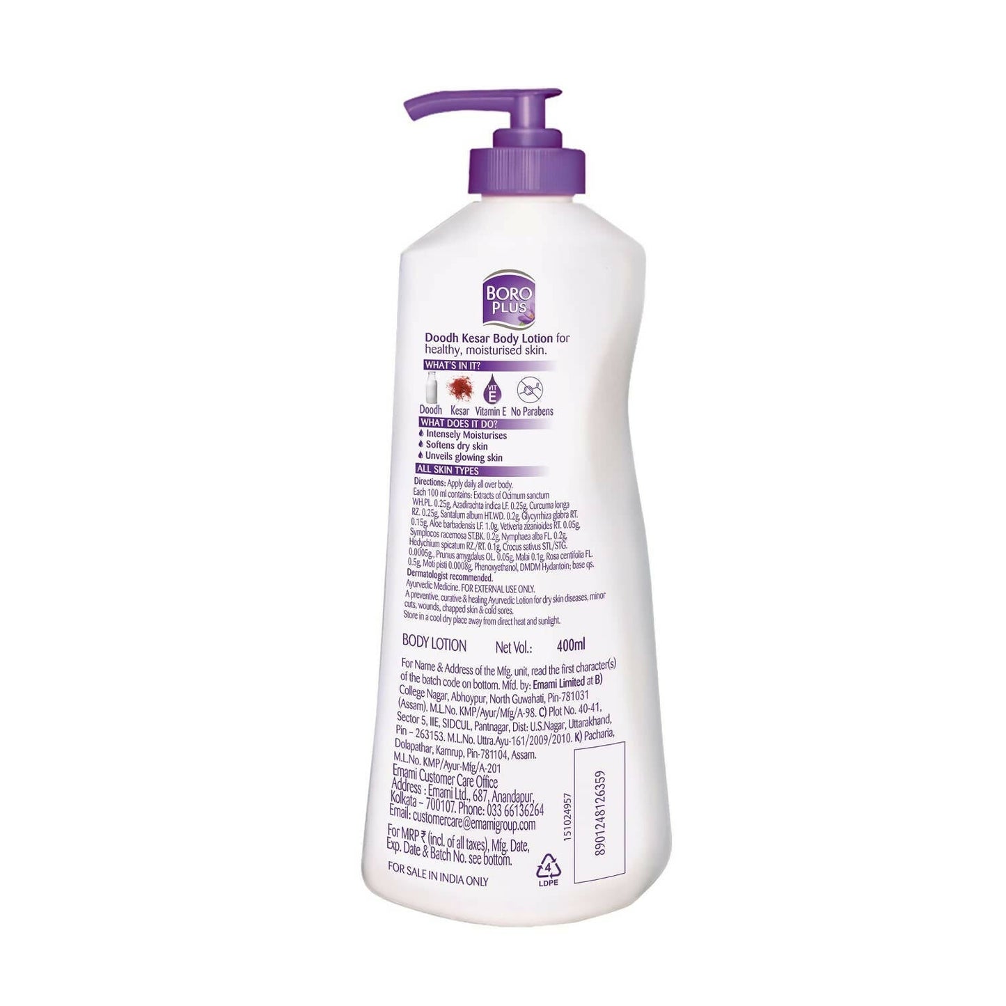 BoroPlus Dhoodh Keshar Body Lotion - Limited Time Offer - Swadesiicart
