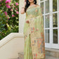 Shree Shyam Fashion Light Green Linen Cotton Saree