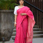 Beatitude Pink Cotton Ghicha Pallu Saree