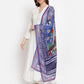 Myshka Women's White Solid Rayon Full Sleeve V Neck Casual Kurta Dupatta Set