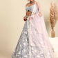 House of Panchhi Mauve Chinon Sequins and Zarkan embroidery Lehenga choli & Dupatta | Swadesiicart