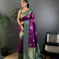 Joban Fashion Blue Peacock Banarasi Silk Sarees | Swadesiicart