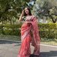 Vamsee Naina Maroon Organza Saree - Swadesiicart