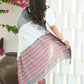 Beatitude Grey Temple Border Cotton Saree