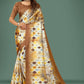 Aayaa Designer Printed Satin Saree - Multi Color