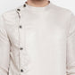 Even Apparels Beige Rayon Men's Sherwani Kurta With Asymetrical Cut | Swadesiicart