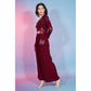 Red Georgette Sequence With Thread Designer Co-Ord Set - Flory - Swadesiicart
