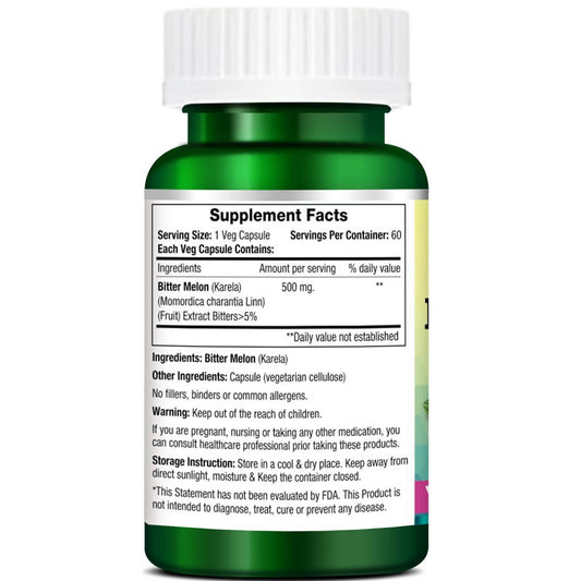 Morpheme Remedies Bittermelon (Karela) Capsules | Swadesiicart