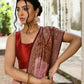 Joban Fashion Nude Pink Crepe Chiffon Pure Handloom Banarasi Silk Saree | Swadesiicart