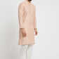 Ethnic India Pink Men's Kurta Striped Polyester | Swadesiicart