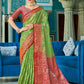 Shree Shyam Fashion Linen Cotton Light Green Saree