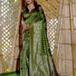 Partywear Designer Mendi Banarasi Silk Fancy Saree - Starwalk | Swadesiicart