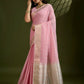 Vishnu Weaves Women's Gajri Soft Silk Zari Woven Saree with Blouse - Swadesiicart