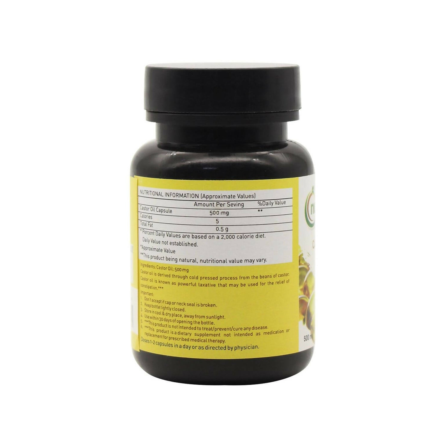 Nutriorg Castor Oil Soft Gel Capsules - Swadesiicart