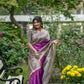 Vishnu Weaves Women's Wine Soft Tussar Silk Saree with Blouse - Swadesiicart