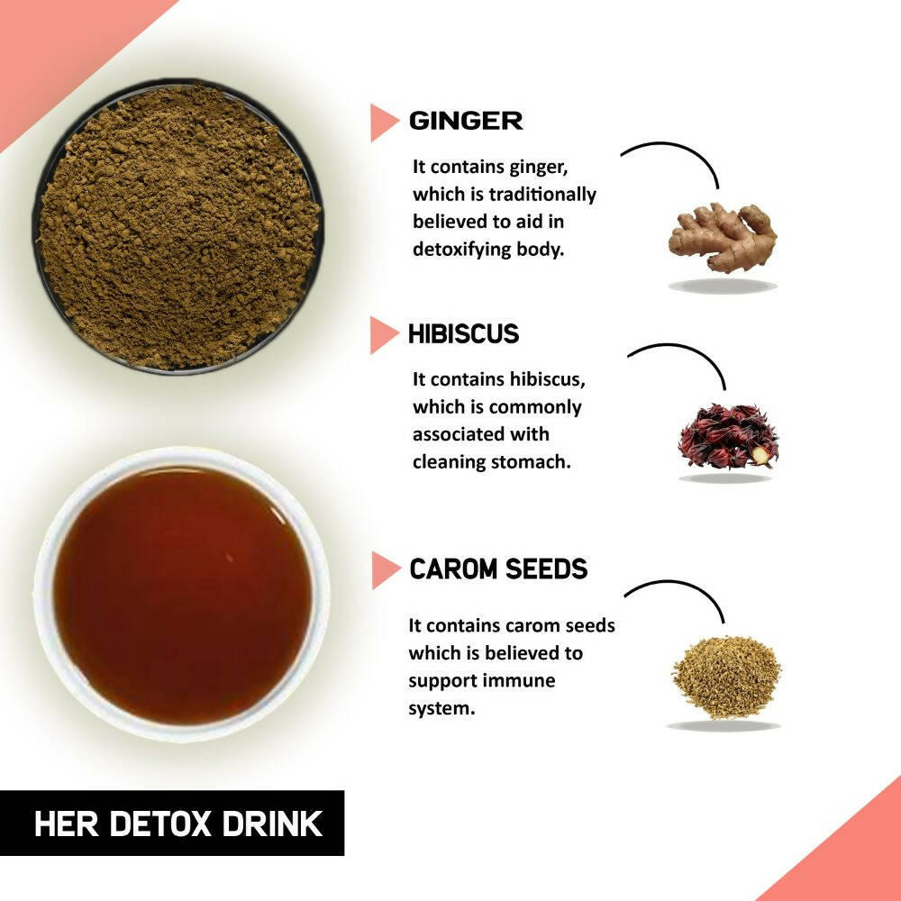 Just Vedic Her Detox Drink Mix - Swadesiicart