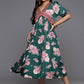 Ahalyaa Women's Traditional wear Ethnic Dress - Green | Swadesiicart