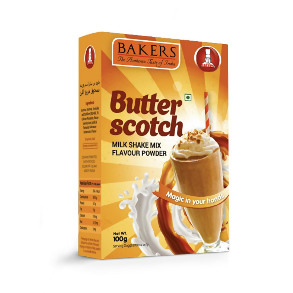 BAKERS Premium Milk Shake Mix - Chocolate, Butterscotch, Mango & Pista
