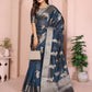 Aastha Fashion Teal Soft Organza Silk Weaving Saree