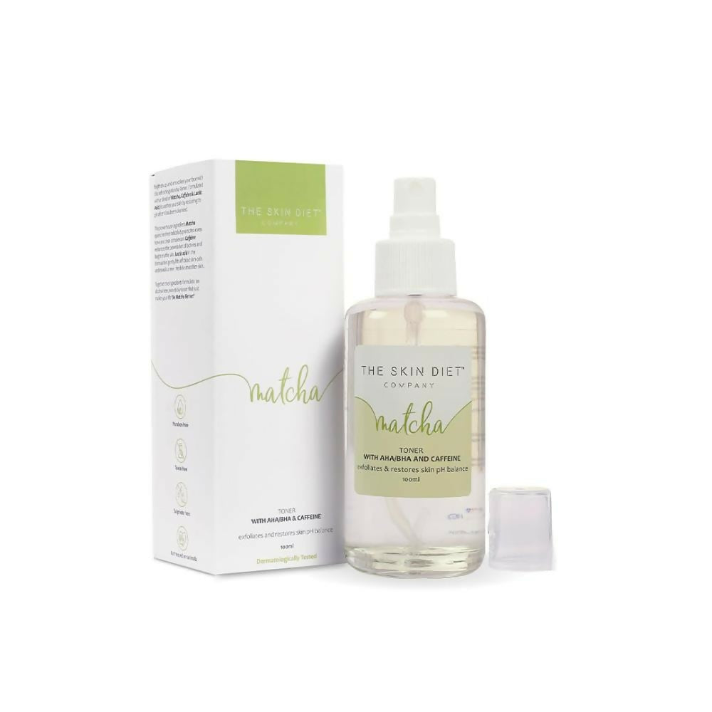 The Skin Diet Company Matcha Green Tea Toner Hydrates, Clarifies Pores, Alcohol-Free, For Oily Skin | Swadesiicart