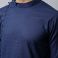 Even Apparels Navy blue Color Viscose Pure Cotton Men's Kurta With Side Placket (SLD1190) | Swadesiicart