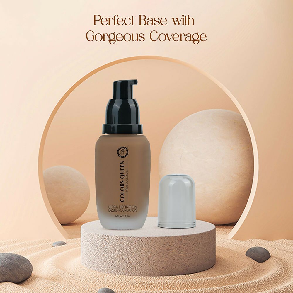 Colors Queen Ultra Definition Liquid Foundation - Caramel | Swadesiicart