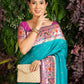 Vishnu Weaves Women's Rama Paithani Silk Zari Woven Saree with Unstitched Blouse - Swadesiicart