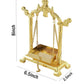 CraftVatika Gold-Toned Aluminium Laddu Gopal Lord Jhula Mandir | Swadesiicart