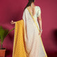 Vamsee Yellow Sequence 1 Yellow Satin Benglori Saree - Swadesiicart
