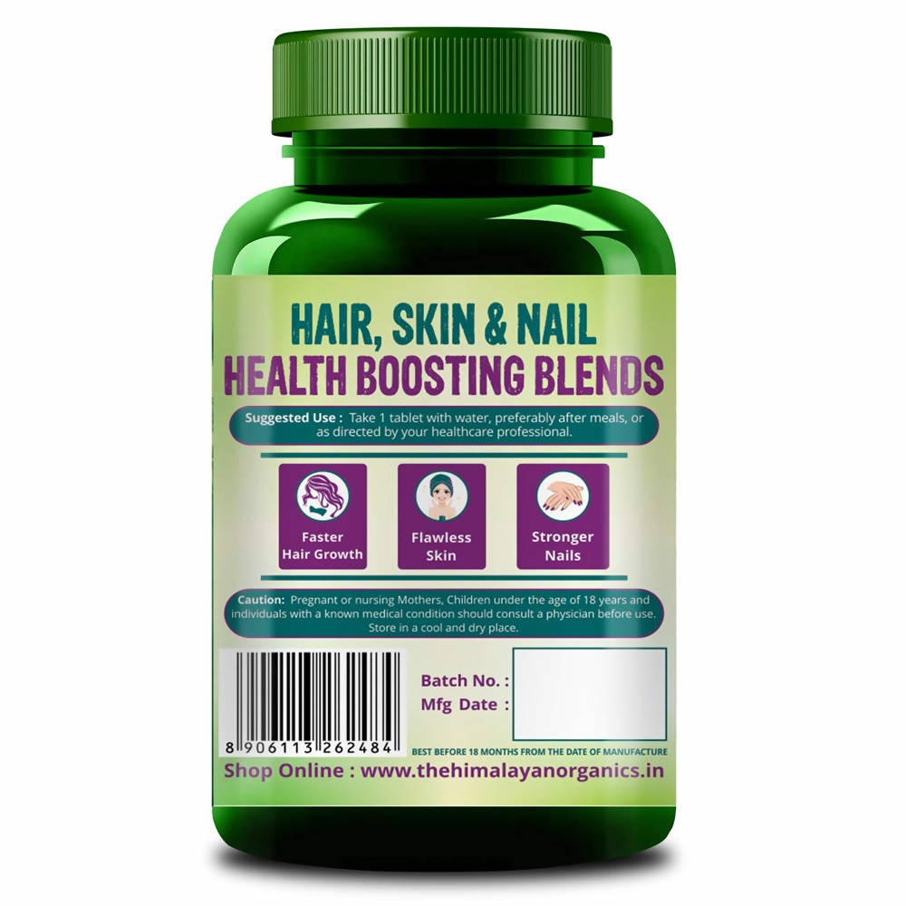 Himalayan Organics Biotin 10000 Mcg with Keratin + Piperine Tablets | Swadesiicart