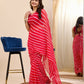 Red Georgette Designer Printed Ready To Wear Saree - Ibiza | Swadesiicart