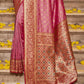 Astita Banarasi Silk Light Pink Saree | Swadesiicart