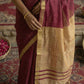 Shree Shyam Fashion Wine Cotton Saree