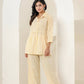 Kaajh Women's Yellow Printed Cotton Co-ord Set - Swadesiicart