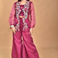 Morchari Women Hand Embroidery Crop Top-Magenta - Swadesiicart