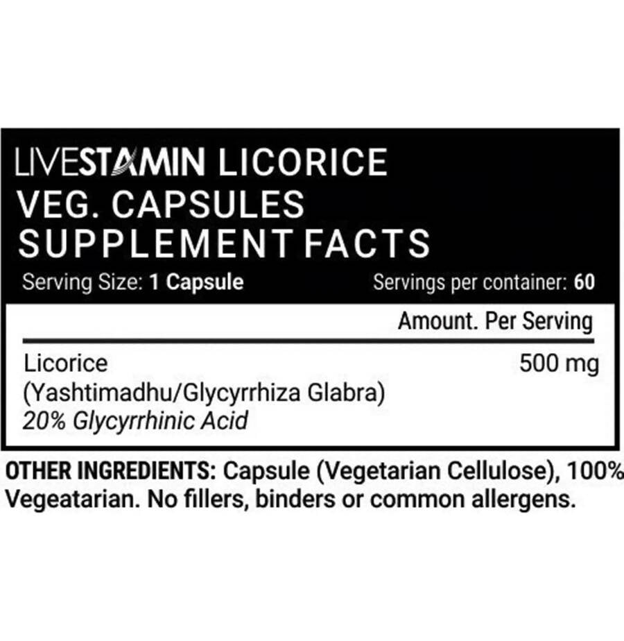 Livestamin Licorice Capsules - Swadesiicart