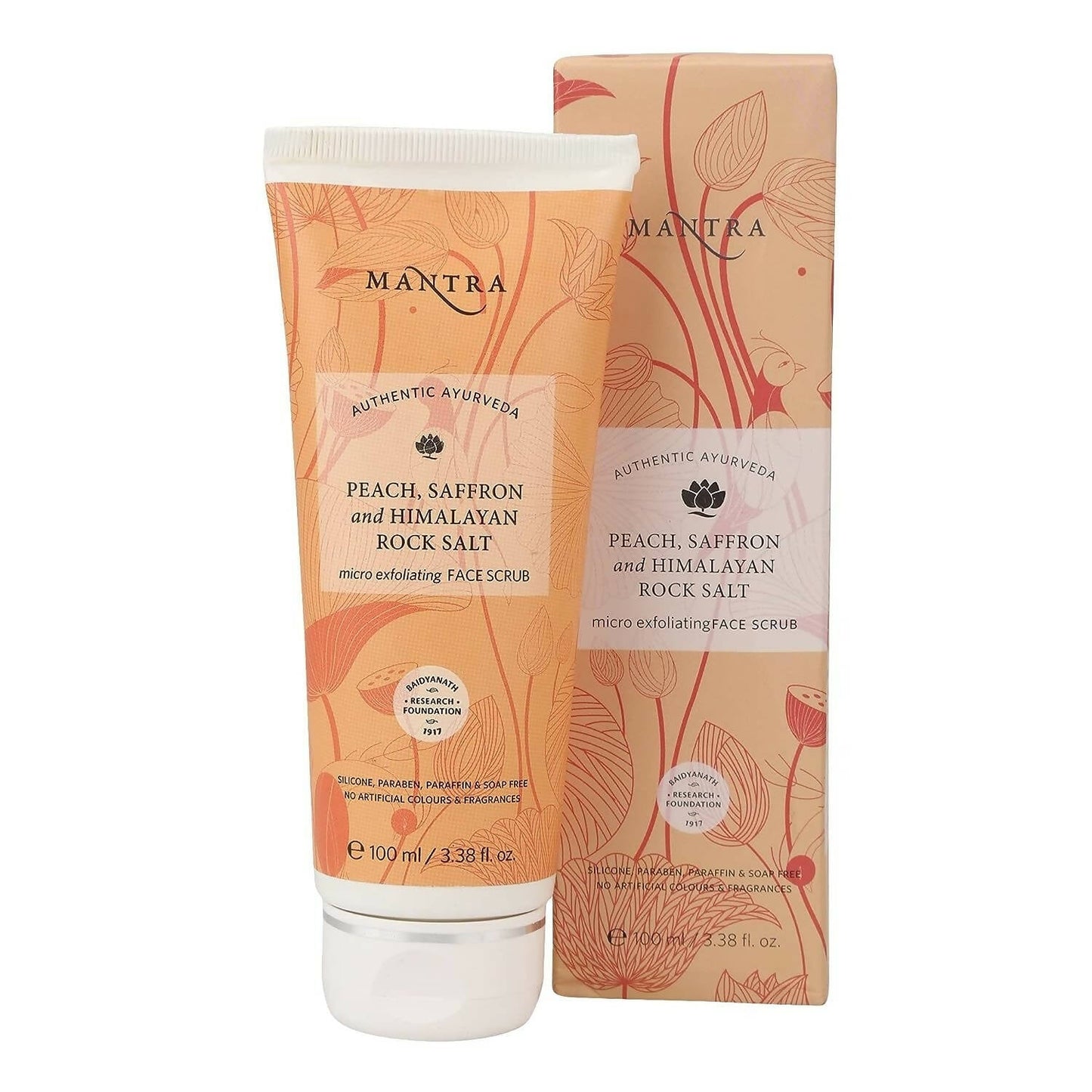 Mantra Herbal Peach, Saffron and Himalayan Rock Salt Micro Exfoliating Face Scrub - Ayurvedant Pvt. Ltd.