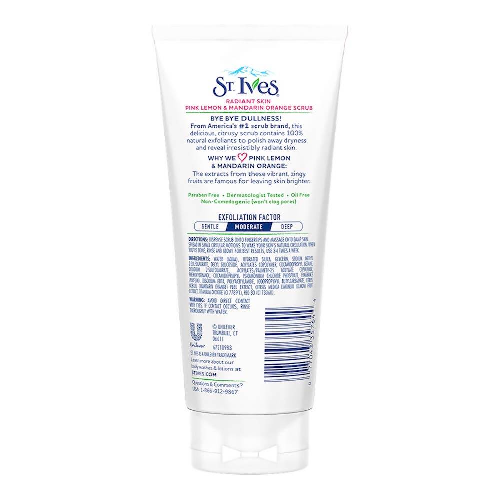 St. Ives Radiant Skin Pink Lemon and Mandarin Orange Scrub - Swadesiicart
