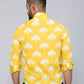 Miravan Men's Yellow and White Floral Printed Full Sleeves Cotton Casual Shirt | Swadesiicart