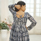Aayaa Designer Printed Faux Georgette with Embroidery Zari Sequins-work Kids Gown
